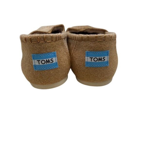 TOMS NIB Womens Seasonal Classic Wool/Faux Shearling Lined Slip On Toffee Size 7 - Picture 8 of 11